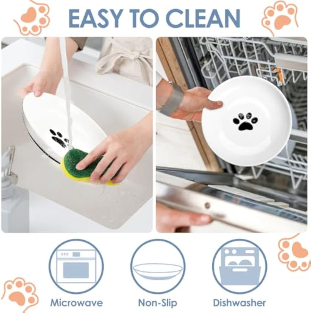 Ceramic Whisker-Friendly Cat Bowl
