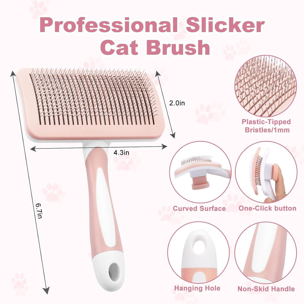 Pet Self Cleaning Slicker Brush