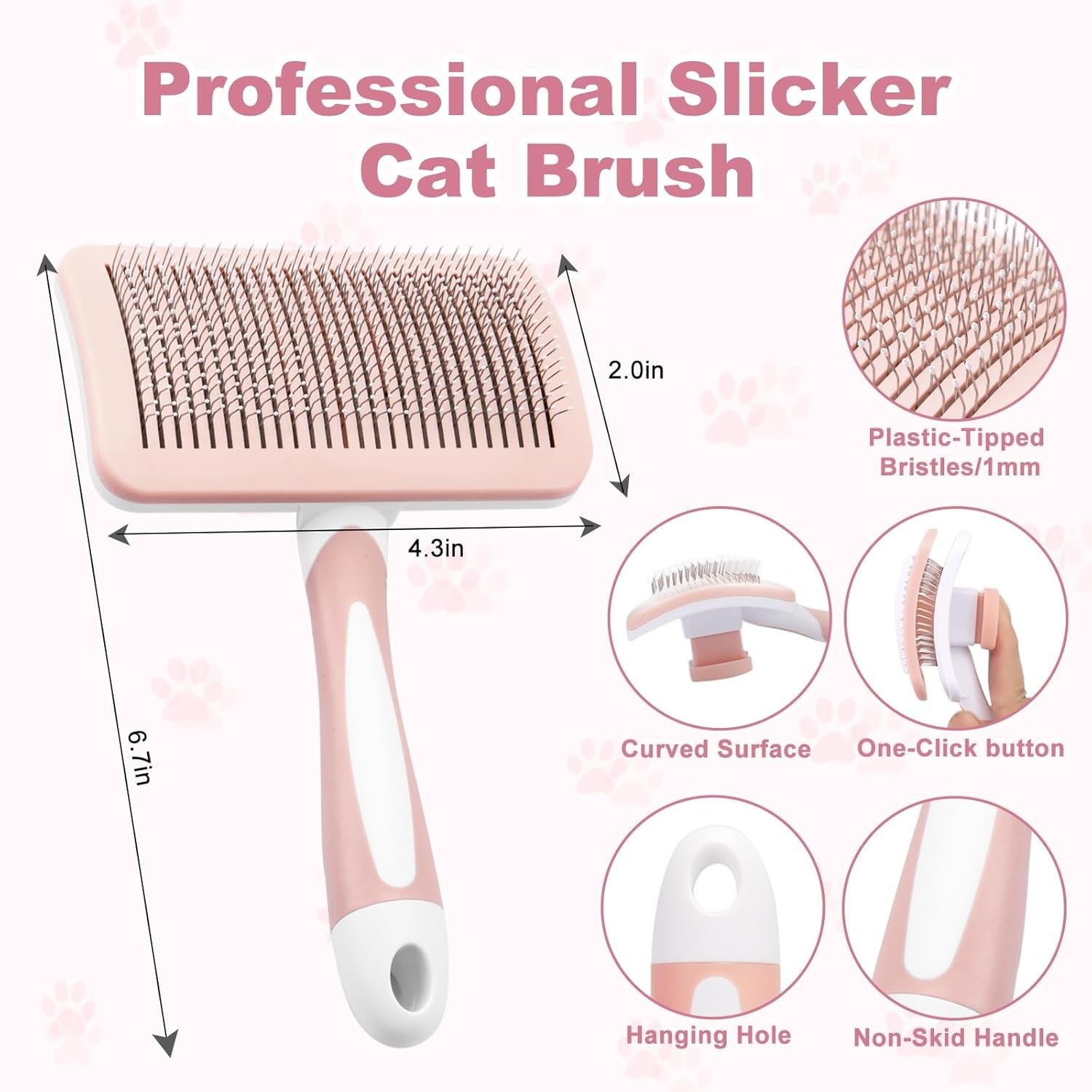 Pet Self Cleaning Slicker Brush