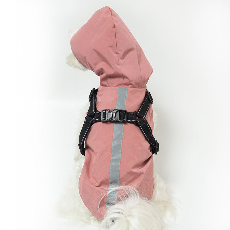 Reflective Dog Raincoat Poncho for Large Pets