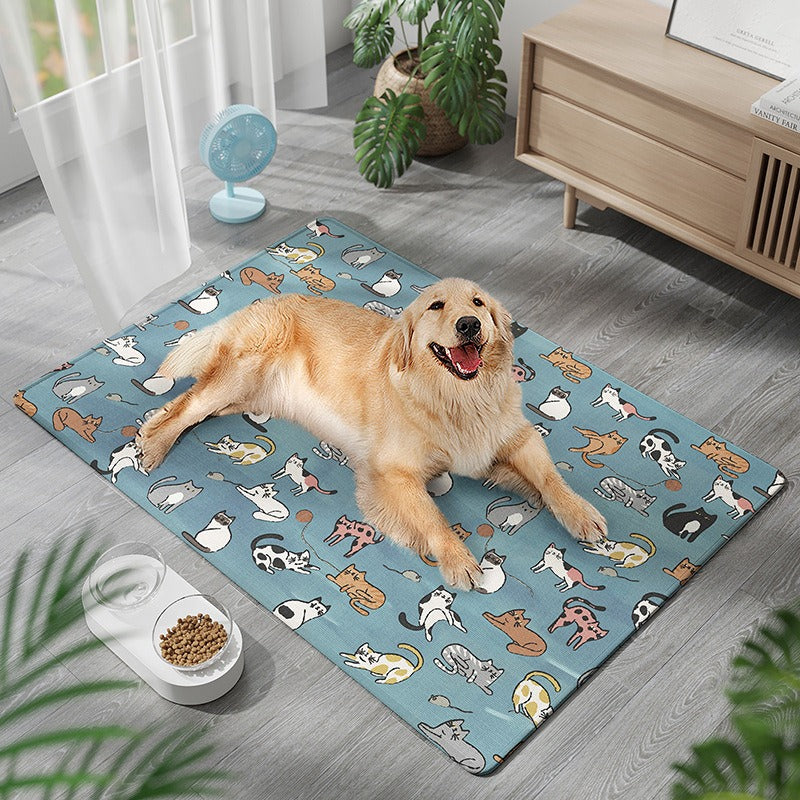 Ice Silk Cooling Dog Bed Mat