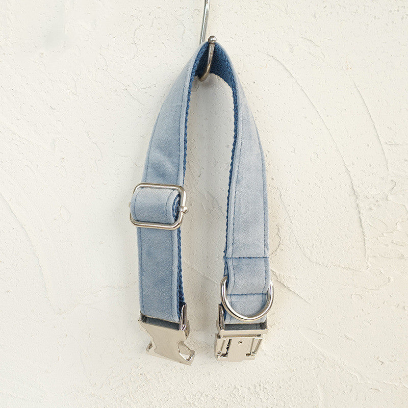 MUTTCO Dog Collar and Leash Set with Plush Material