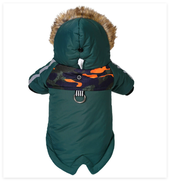 Warm Plush Dog Hoodie Vest for Autumn and Winter