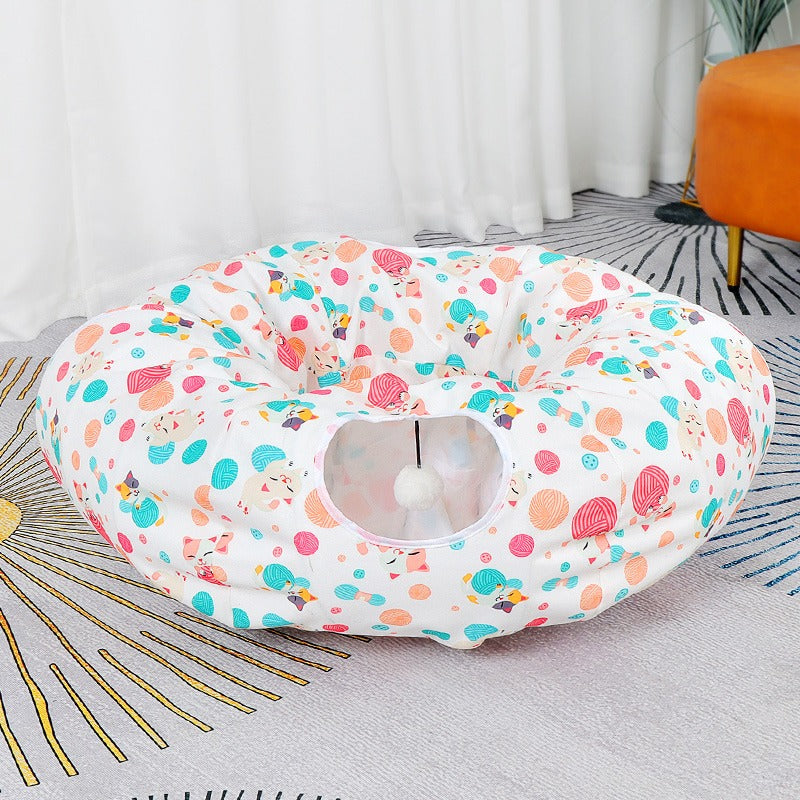 Cat Crawling Play Tunnel