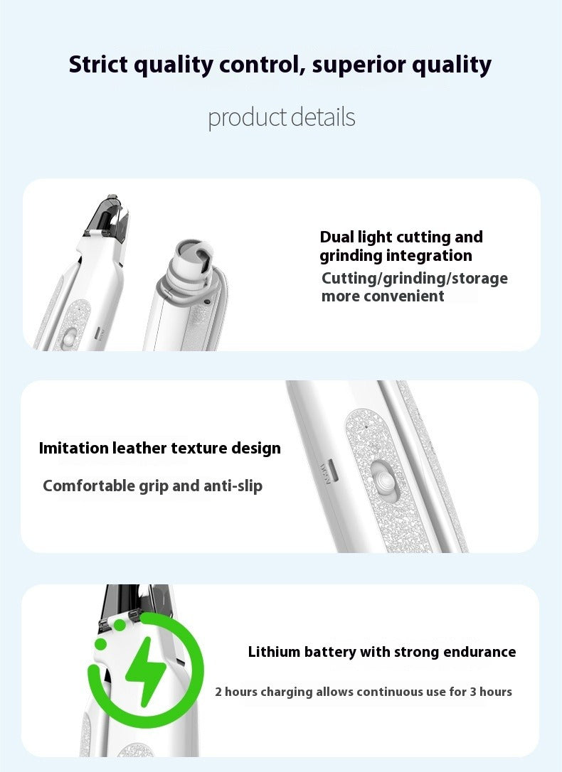 Pet Electric Nail Grinder 2-in-1 Rechargeable
