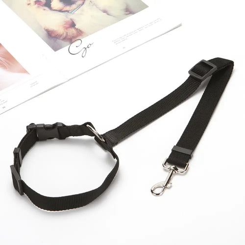 Adjustable 2-in-1 Pet Car Seat Belt & Leash