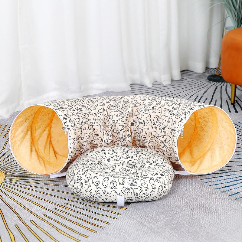Cat Crawling Play Tunnel