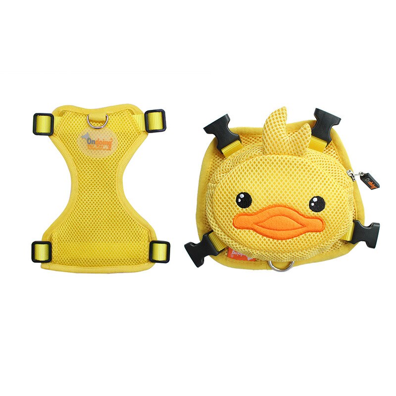 Cartoon Pet Vest Harness with Leash Set for Dogs