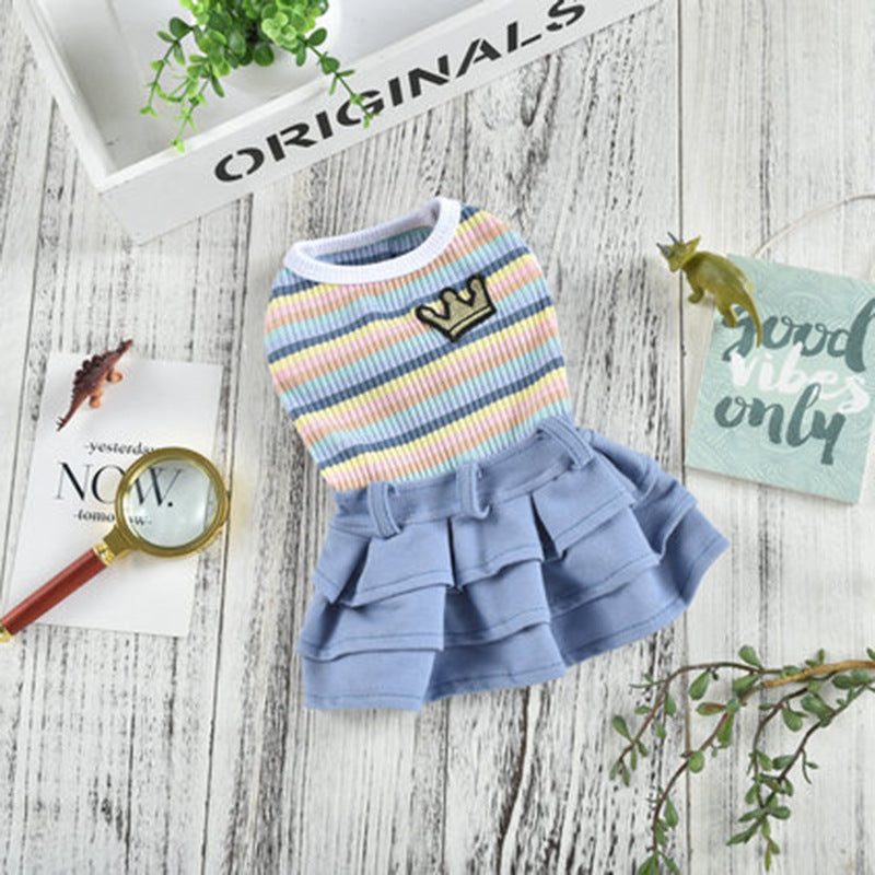 Cartoon Teddy Dress for Small to Medium Dogs