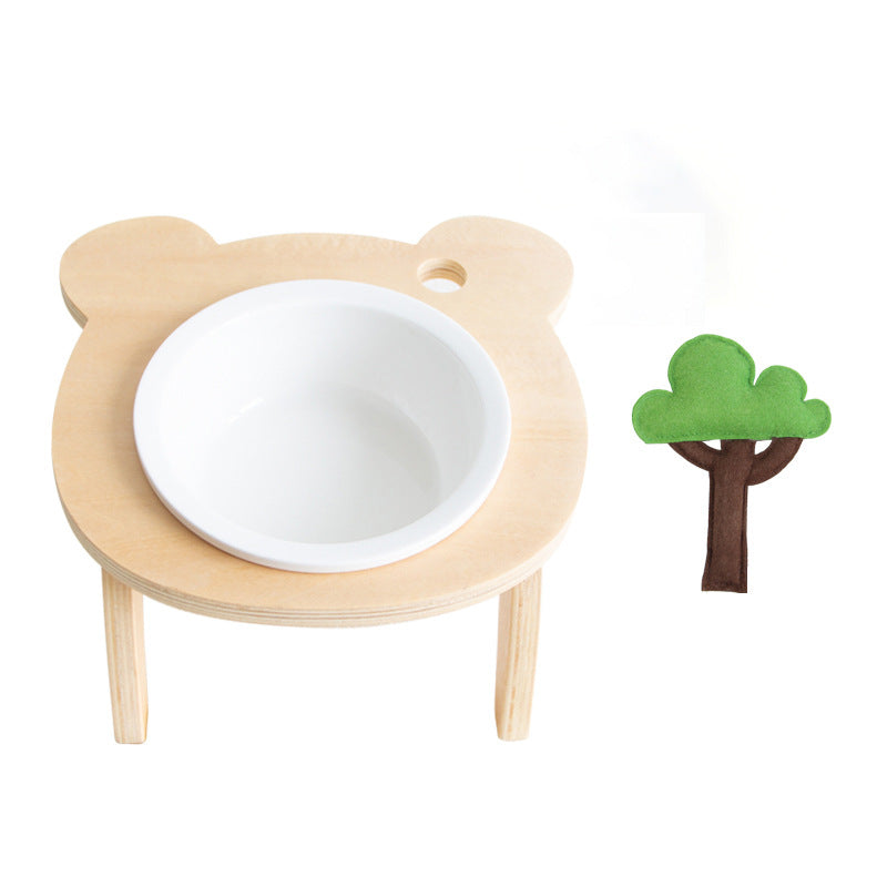 High Foot Oblique Mouth Pet Dining Bowl for Cats