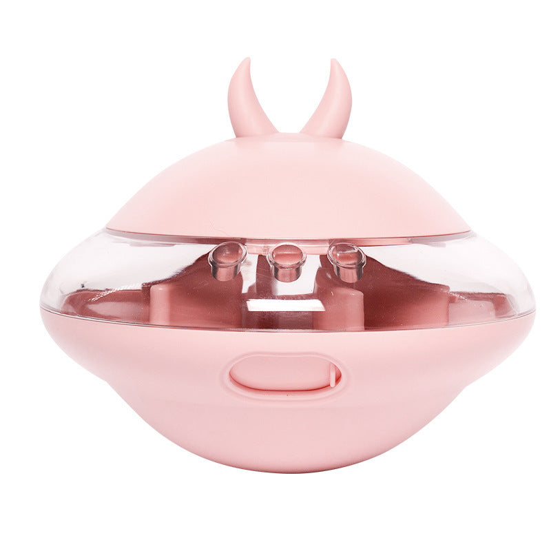 Rubber Flying Saucer Leaking Ball Toy for Pets