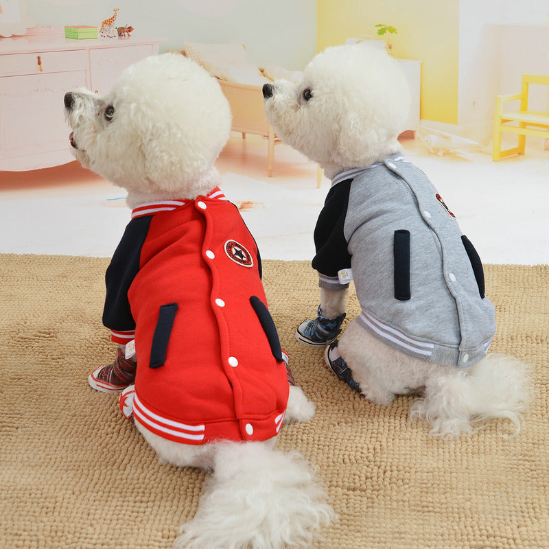 Korean Style Baseball Jacket for Dogs (Spring/Fall)