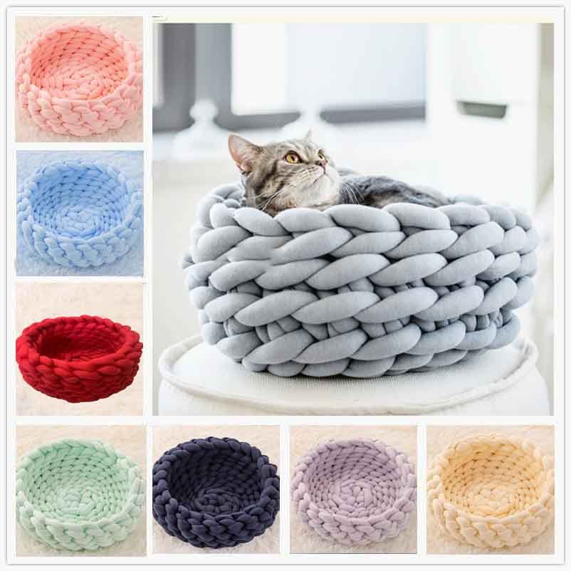 Soft Plush Cat House Cushion Bed