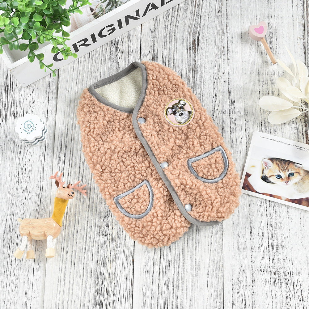 Thickened Polar Fleece Vest for Pets in Autumn/Winter