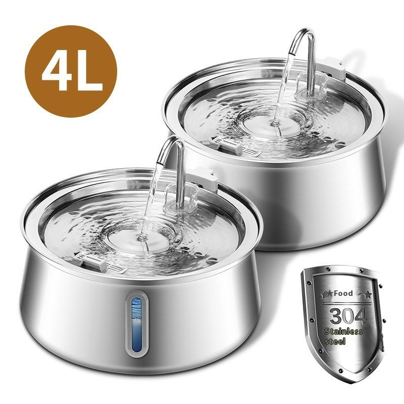 4L Stainless Steel Pet Water Dispenser
