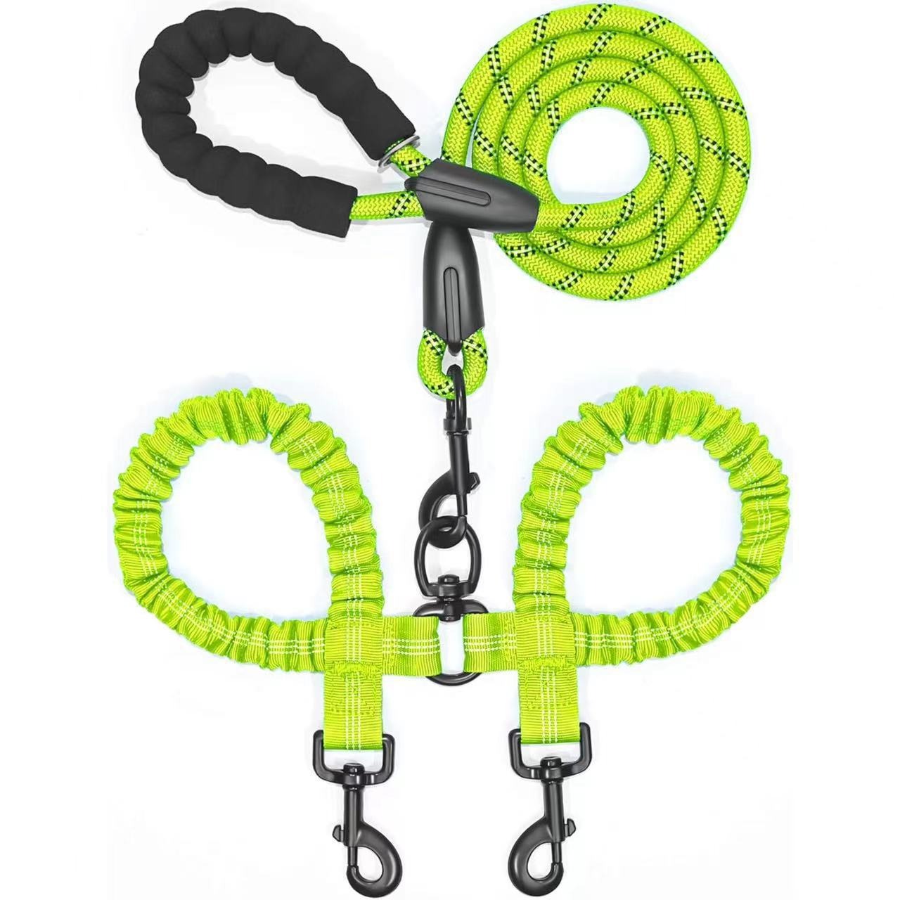 Dual Dog Retractable Leash Nylon Anti-Pull