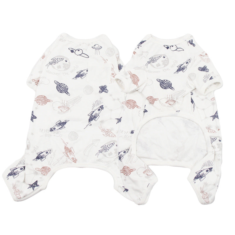 Cute Cotton Pajamas for Dogs - Autumn and Winter Wear