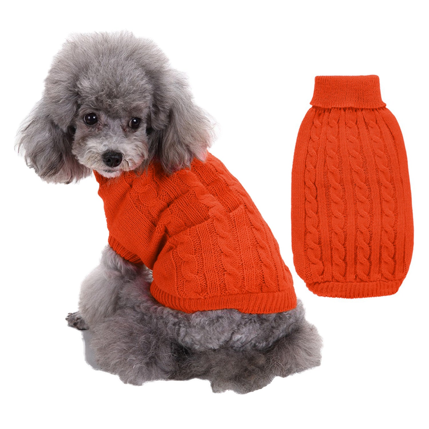 Solid Color Puppy Dog Sweater for Bichon and Teddy