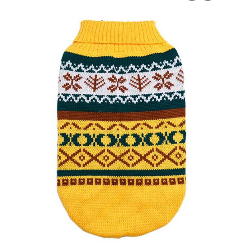 2020 New Christmas Pet Sweater with Leaf Pattern