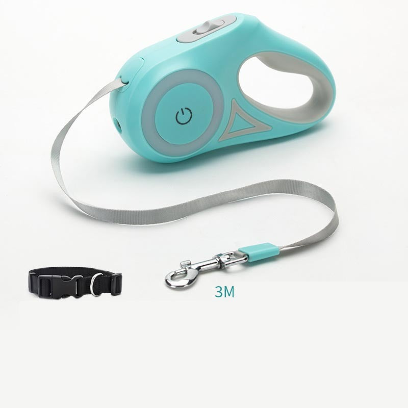 Automatic Retractable Dog Leash & Collar with Spotlight