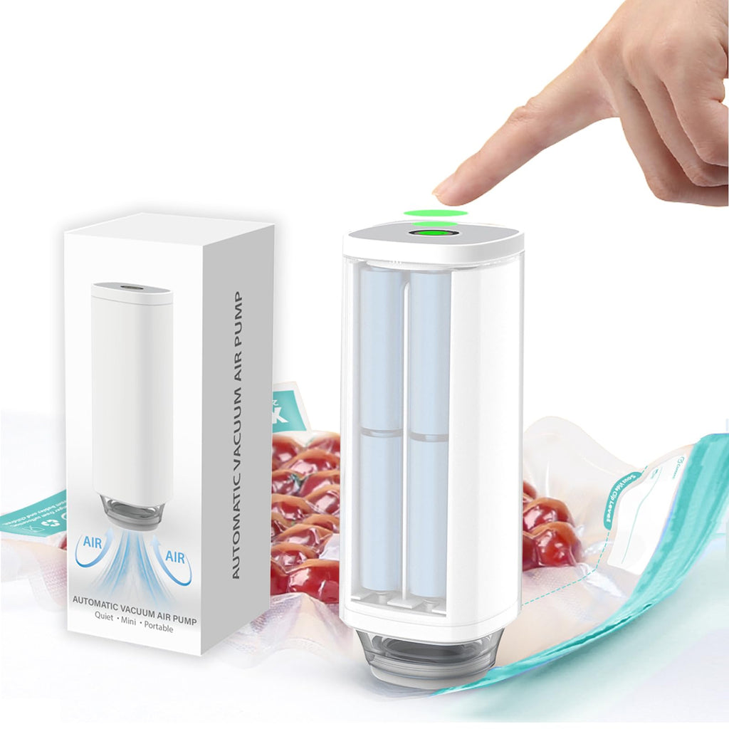 CABIBOX Handheld Vacuum Sealer Machine Automatic Food Vacuum Pump Sous Vide Vacuum Sealer Portable Vacuum Sealer Machine for Food Storage and Preservation