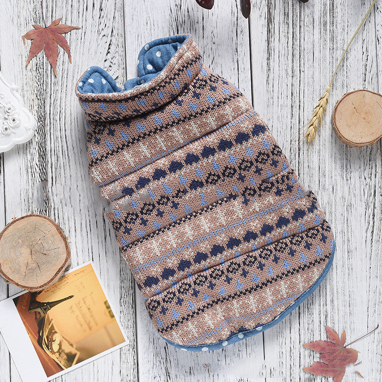 Double-sided Casual Polka-dot Dog Knitted Vest
