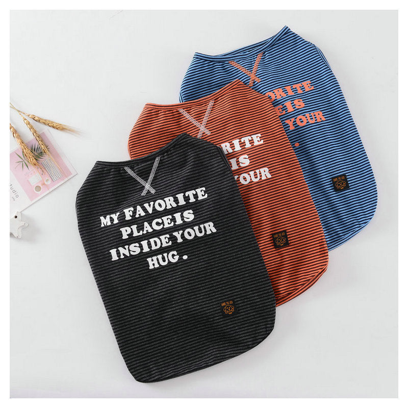 Casual Cartoon Short-sleeved Vest for Pets (Spring/Summer)