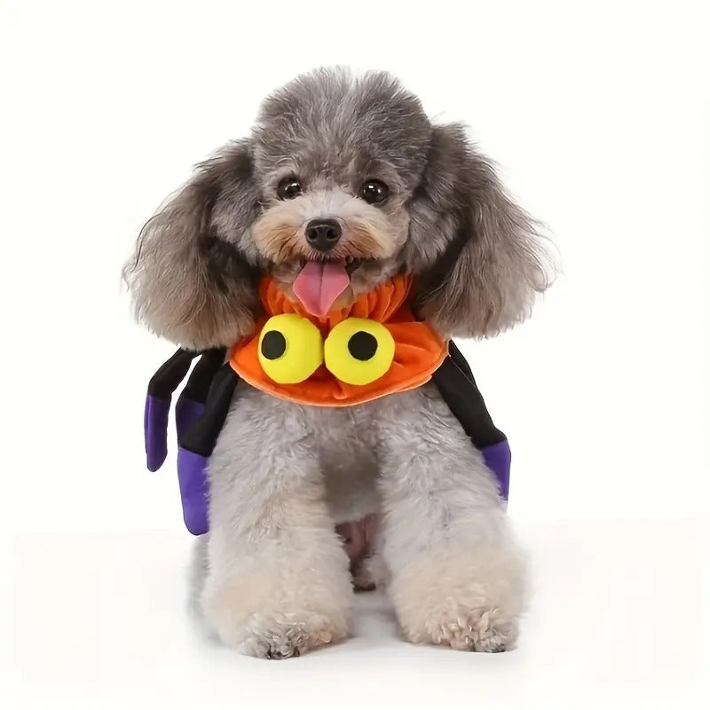 Orange Spider-Man Octopus Neck Scarf for Pets