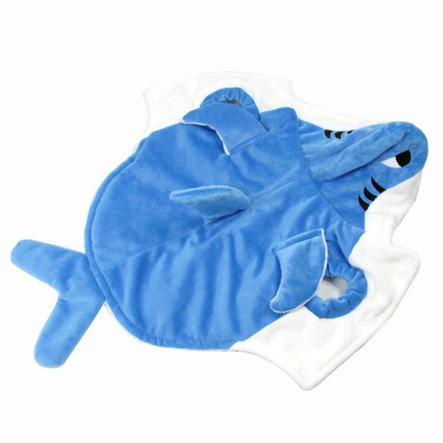 3D Shark Transformation Dog Outfit