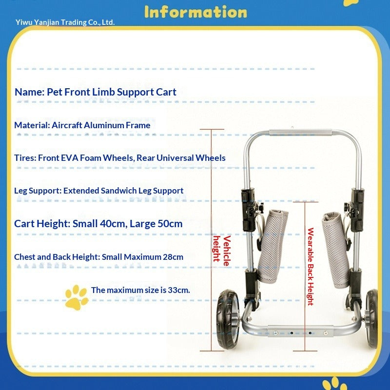 Small Dog Front-Limb Wheelchair