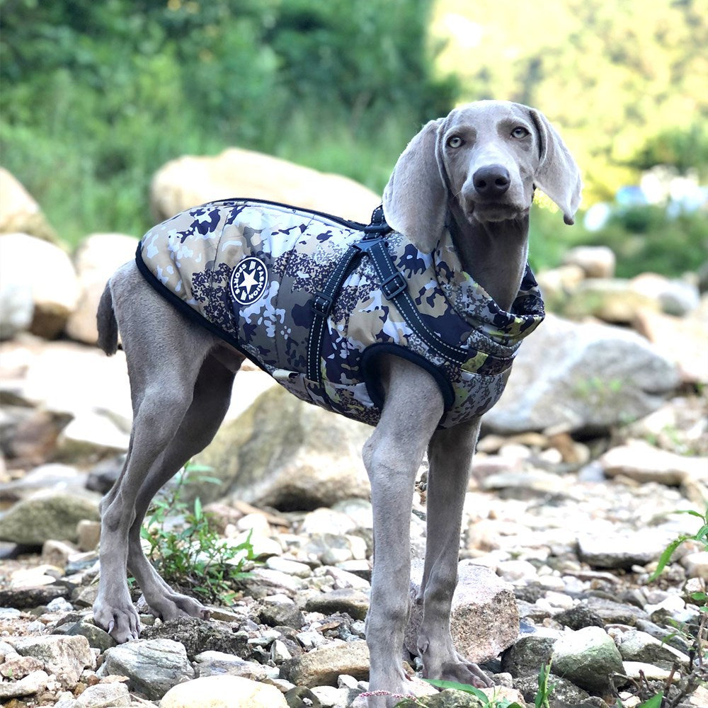 Waterproof Reflective Camouflage Jacket for Big Dogs