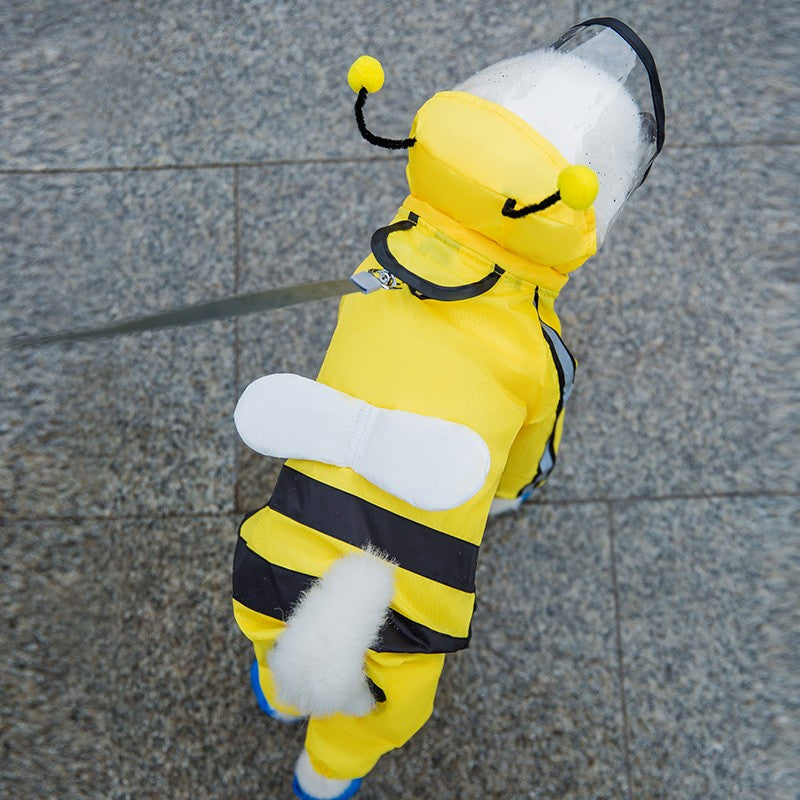 Integrated Chest and Back Raincoat for Dogs