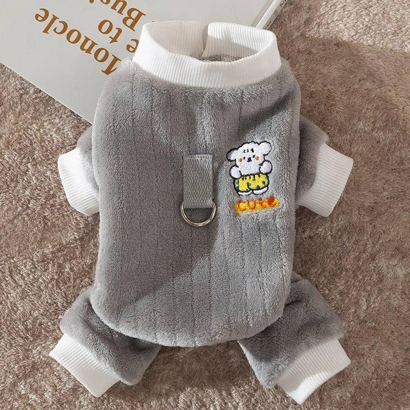 Warm Cartoon Dog Fleece Coat