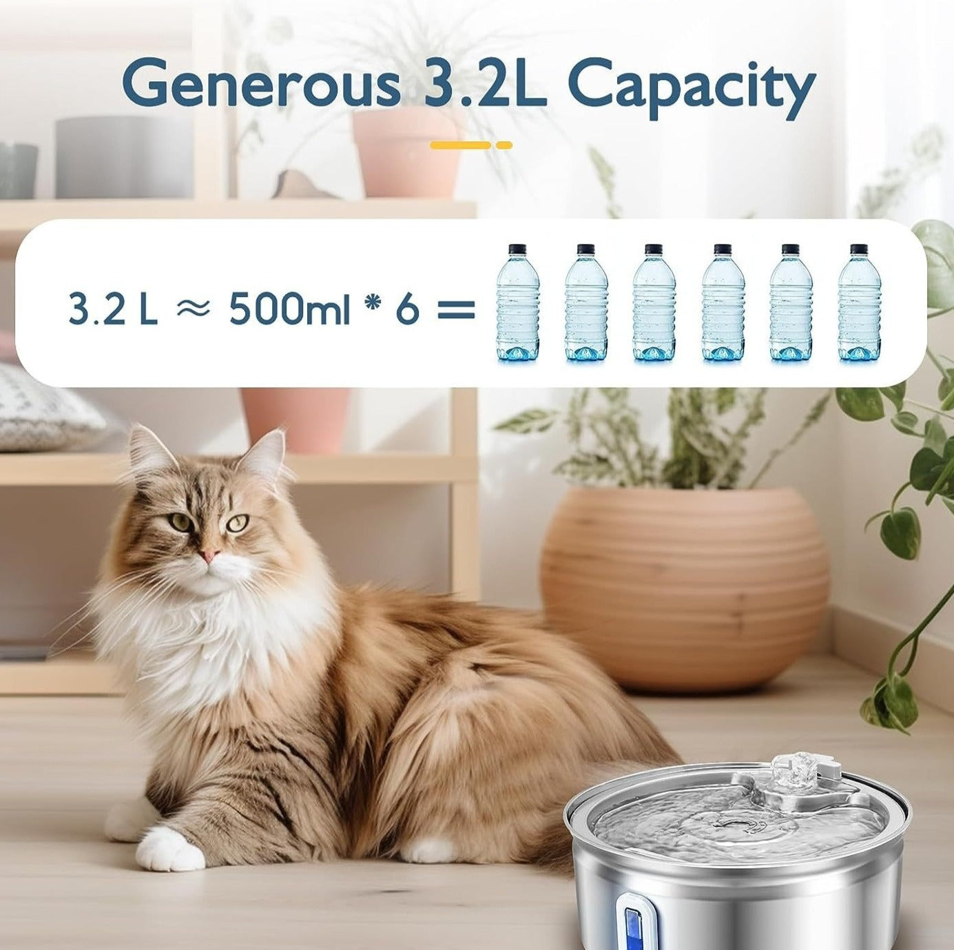 Smart Stainless Steel Pet Water Dispenser