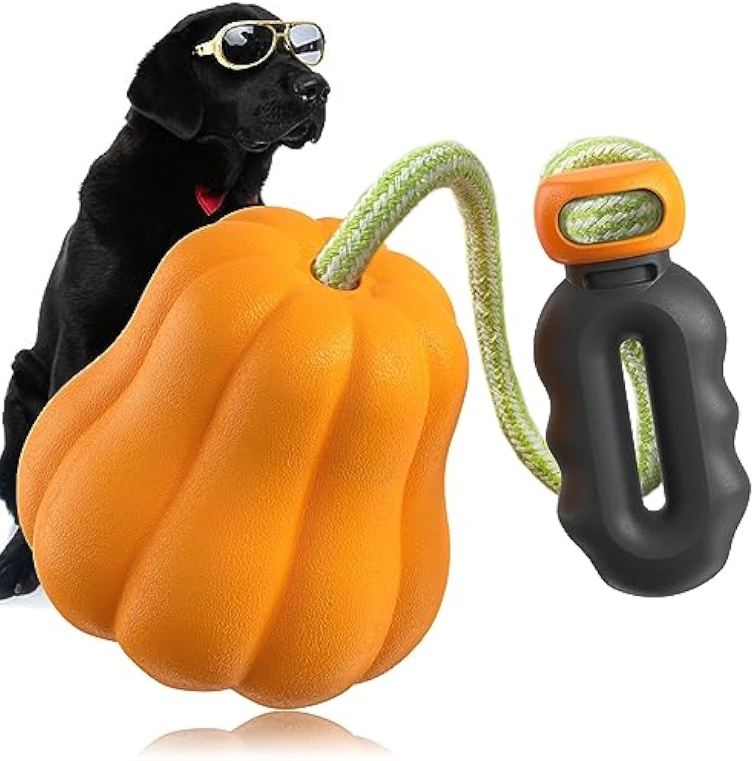Halloween Pumpkin Dog Toy with Drawstring