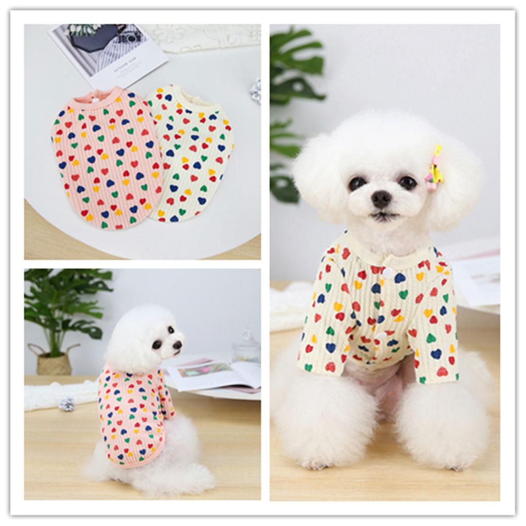 Pet Two-Legged Color Love Bottoming Shirt