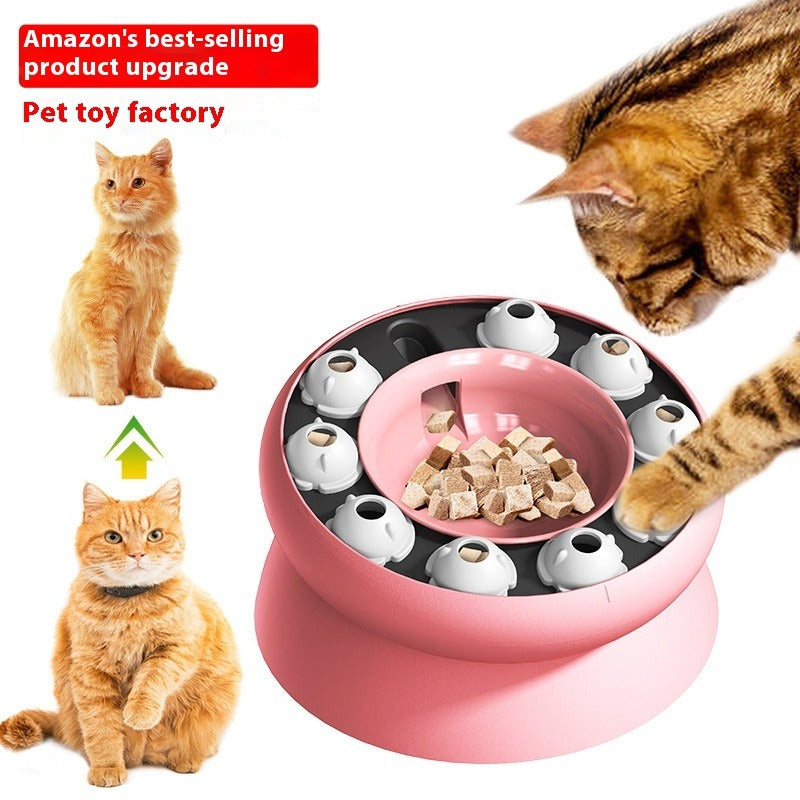 Rotating Food Leakage Cat Bowl Puzzle Toy