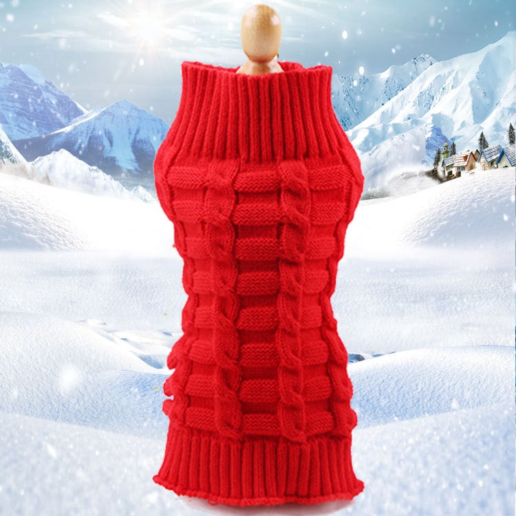 Cashmere Twisted Rope Dog Sweater and Pet Clothes