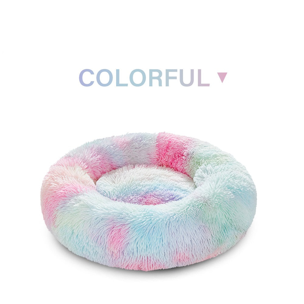 Washable Donut Pet Bed for Cats and Dogs
