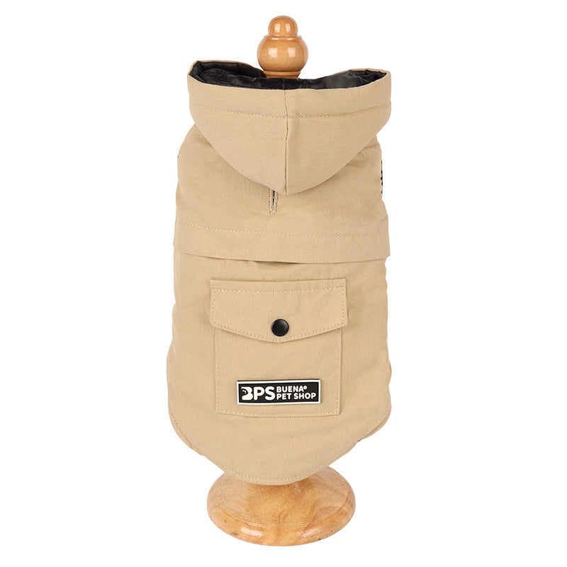 Corgi Bichon Velvet Hooded Vest for Autumn & Winter