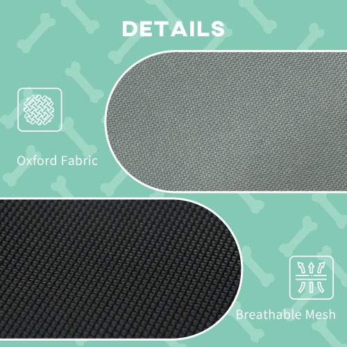 Elevated Dog Cot with Canopy, 24" Gray