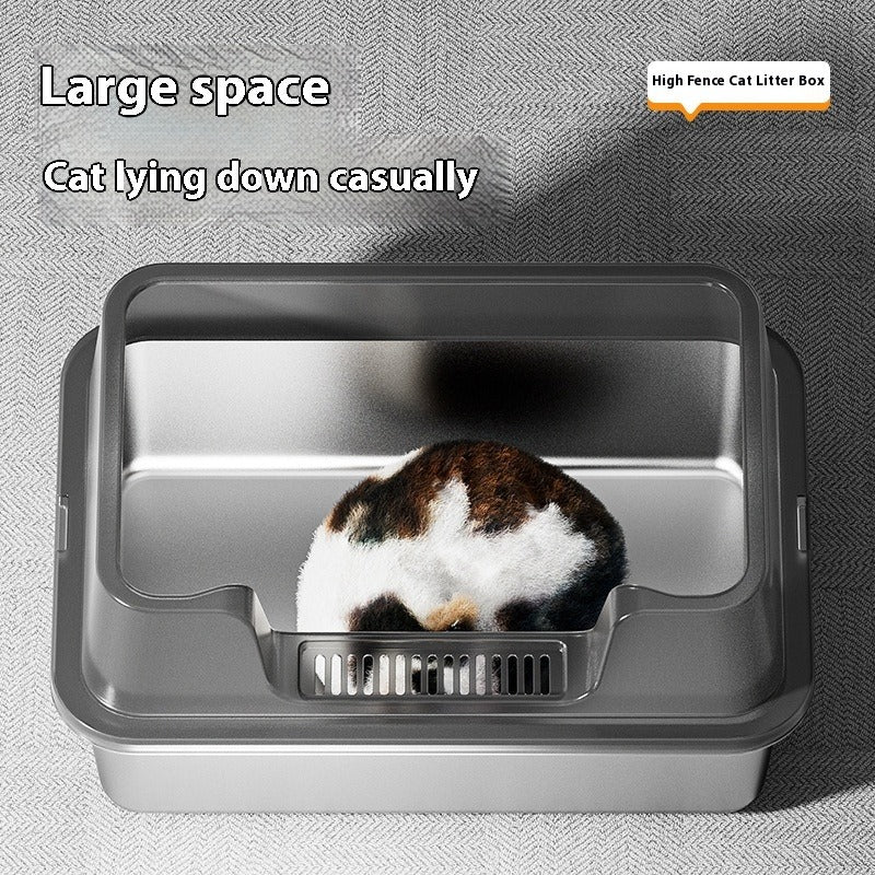 Stainless Steel Semi-Closed Litter Box