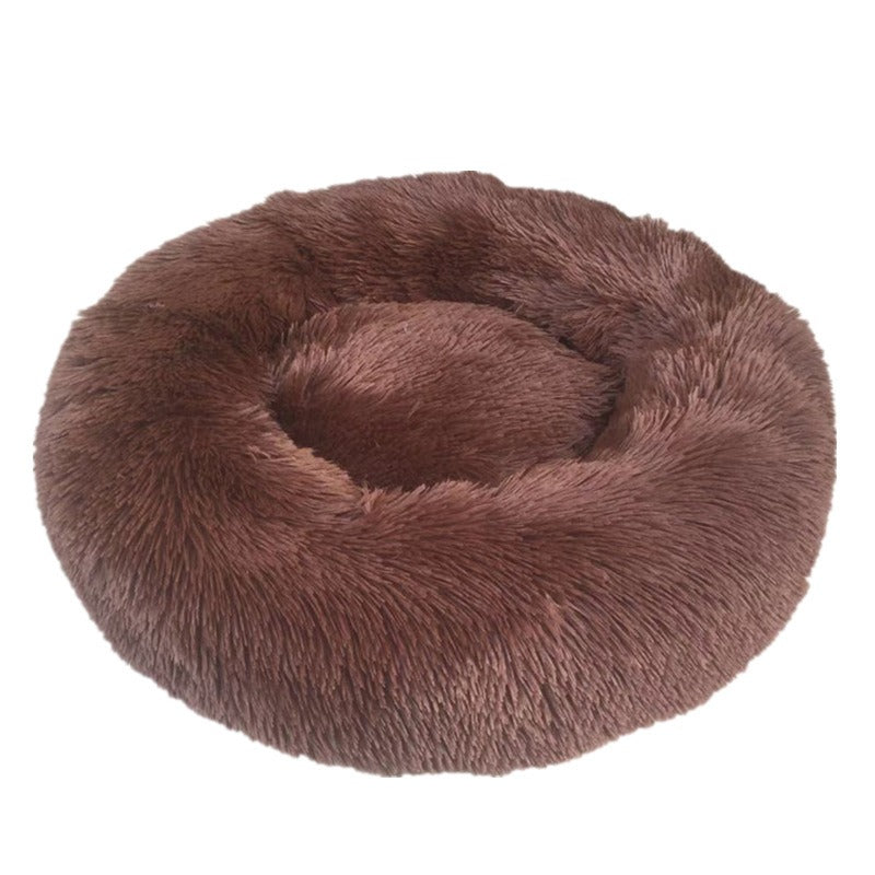Round Plush Dog Bed