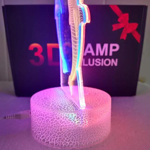 3D Illusion Night Light with Touch Control, 3 Colors