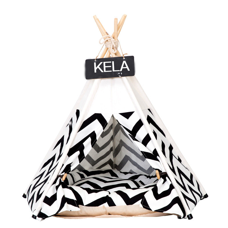 Wholesale Black and Green Striped Pet Kennel Tent