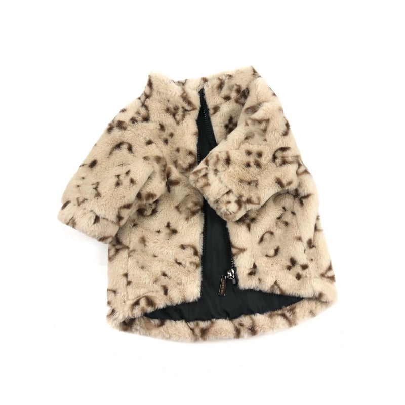 Dog Leopard Print Coat for Spring & Autumn