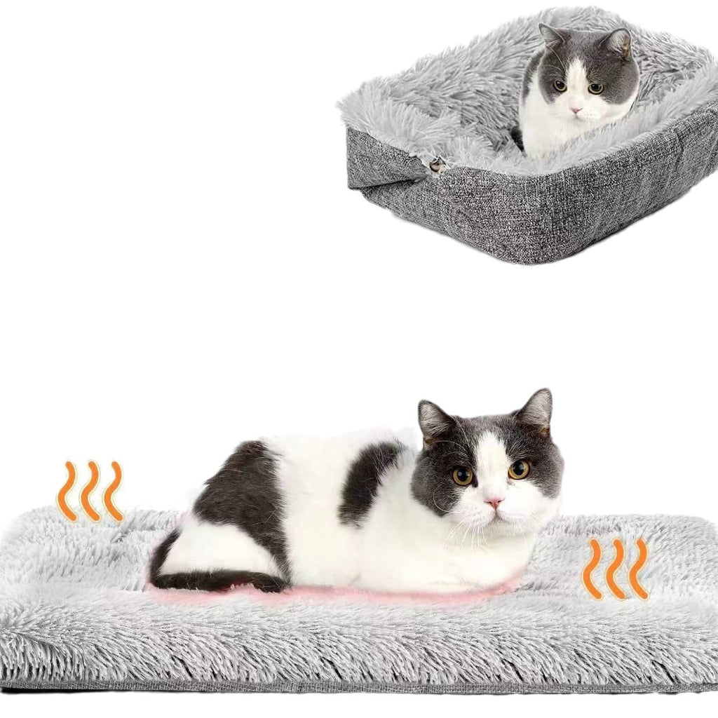 Self-Heating Plush Washable Dog Bed Mat