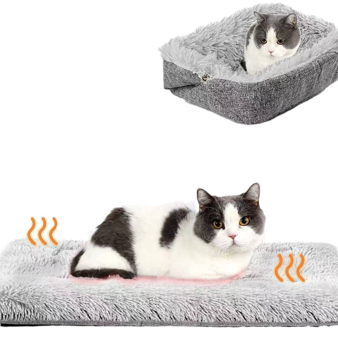 Self-Heating Plush Washable Dog Bed Mat