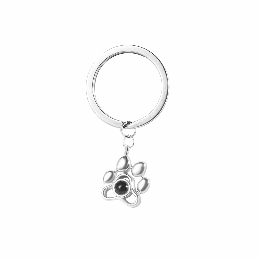 Stainless Steel Necklace and Keychain Set
