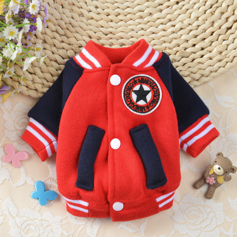 Korean Style Baseball Jacket for Dogs (Spring/Fall)